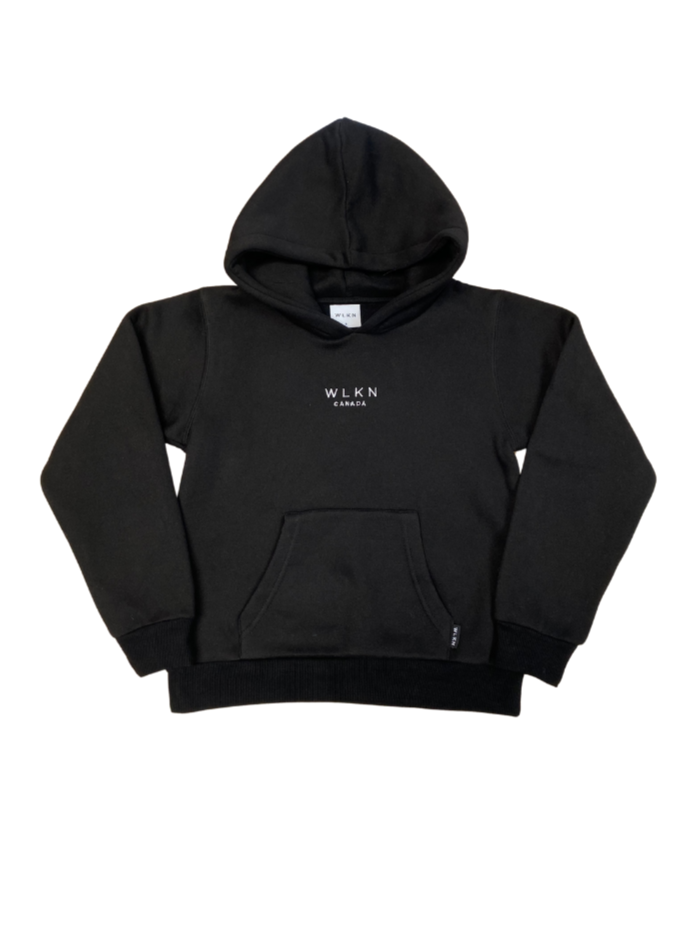 Hoodie noir WLKN pour gar on