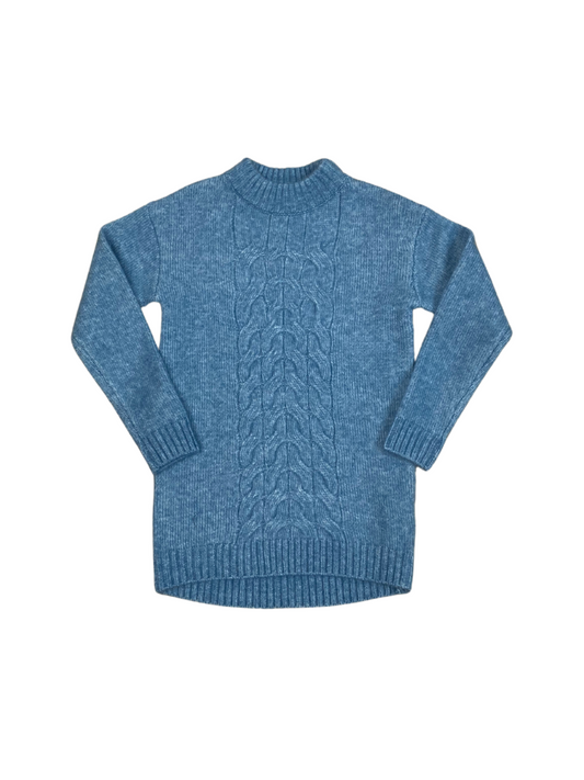 Tunique en tricot bleue Mandarine&Co pour fille 7 à 14 ans