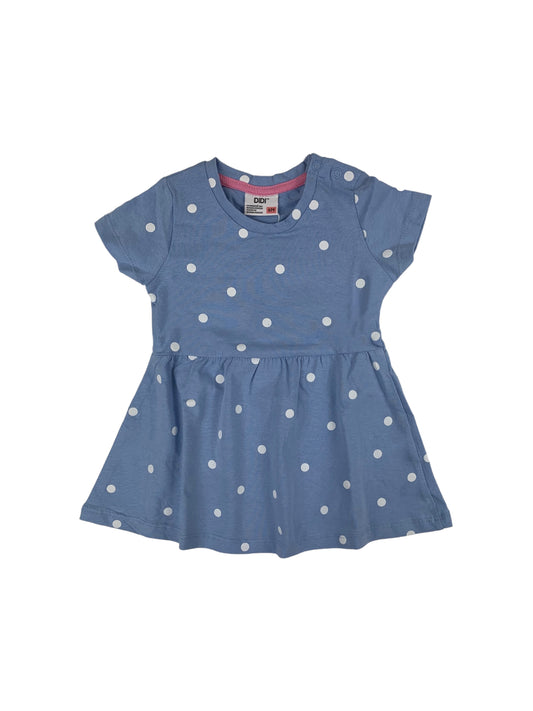 Blue polka dot dress DIDI for baby girl