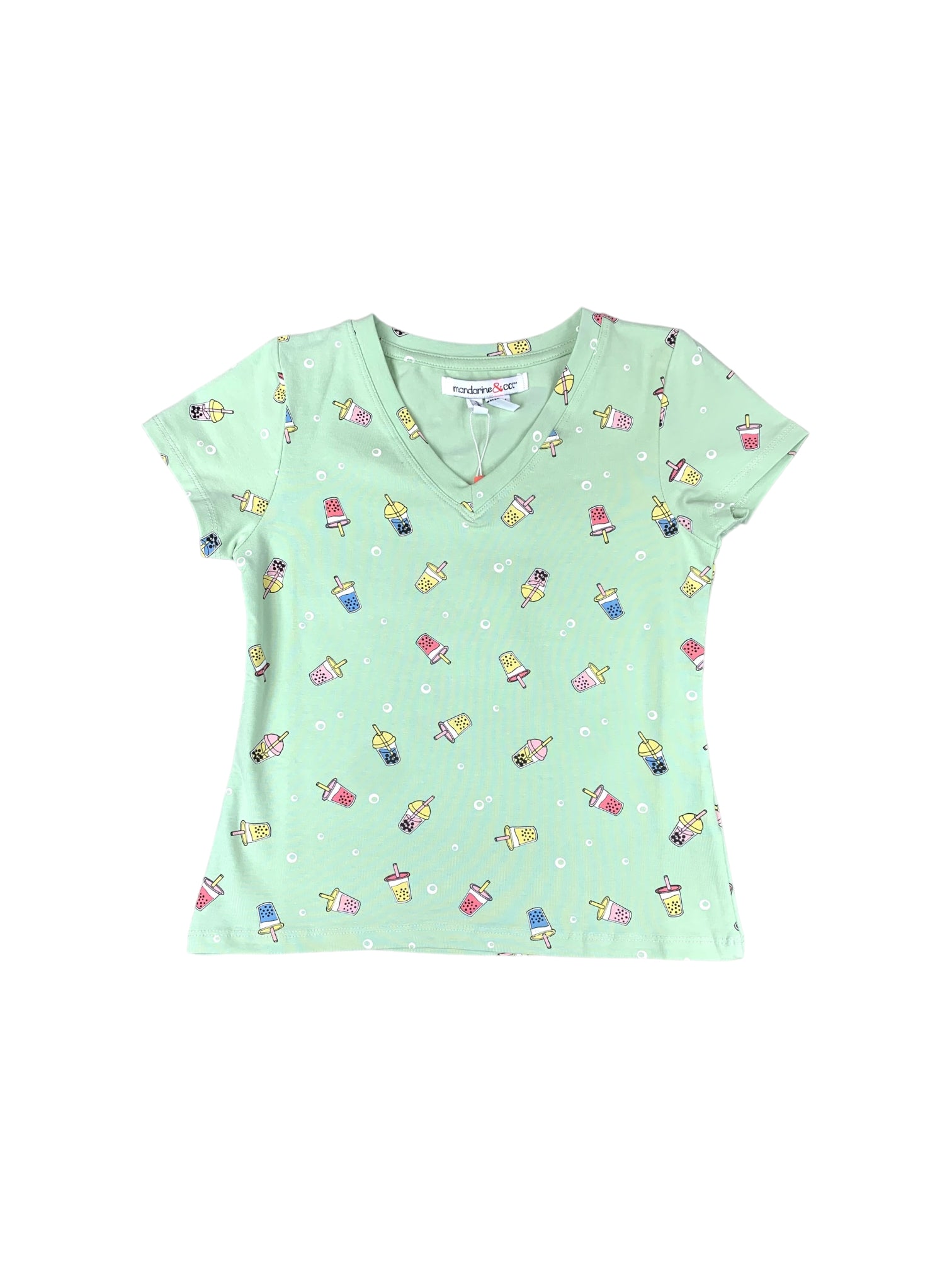 T shirt vert menthe Mandarine Co pour fille 8 14 ans