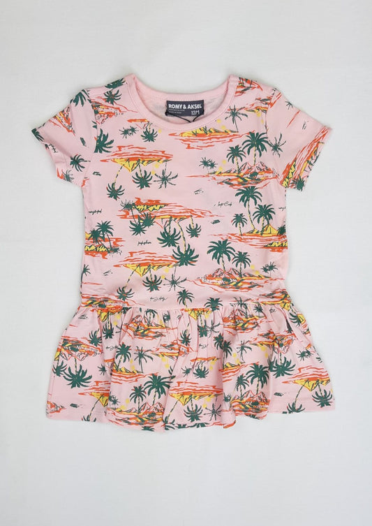 Palm tree dress 6 to 24 months - nas-ss21