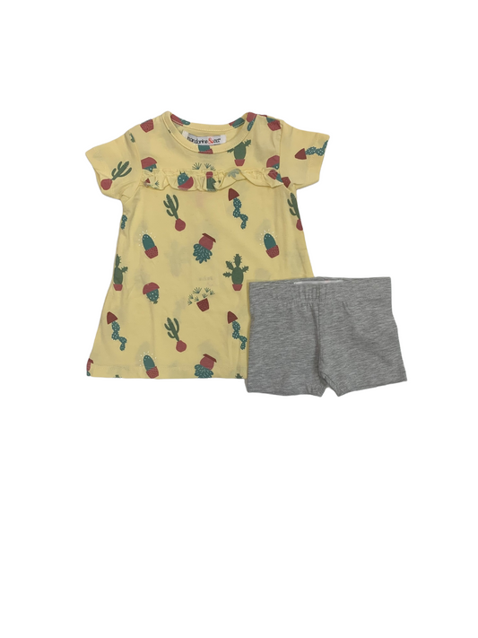 Mandarine&Co yellow two-piece set for baby girl 6 to 24 months
