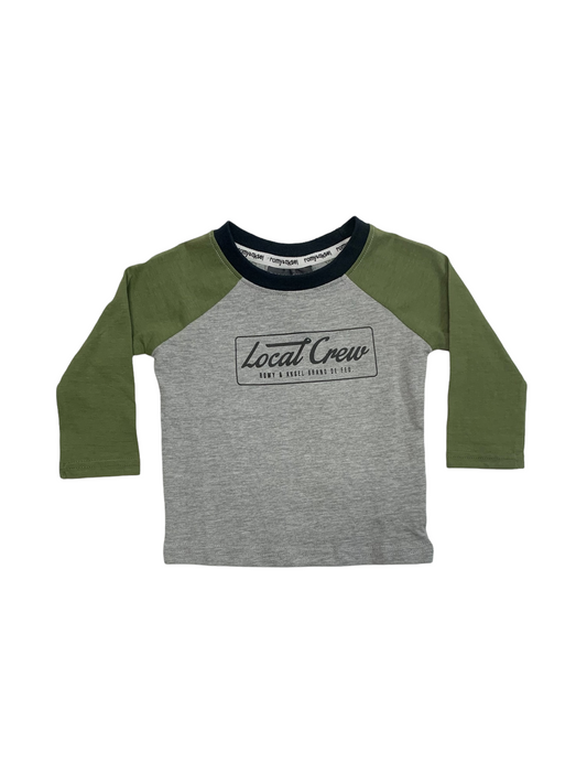 Romy&Aksel long-sleeved olive T-shirt for baby boy