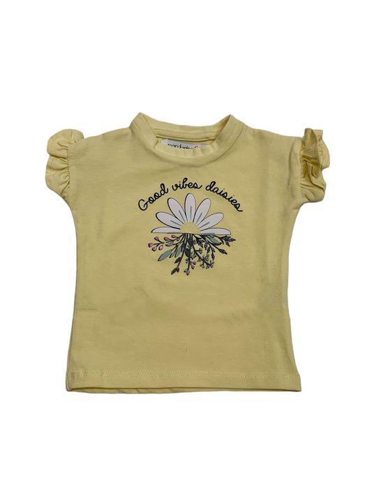 T-shirt jaune Mandarine&Co pour bébé fille