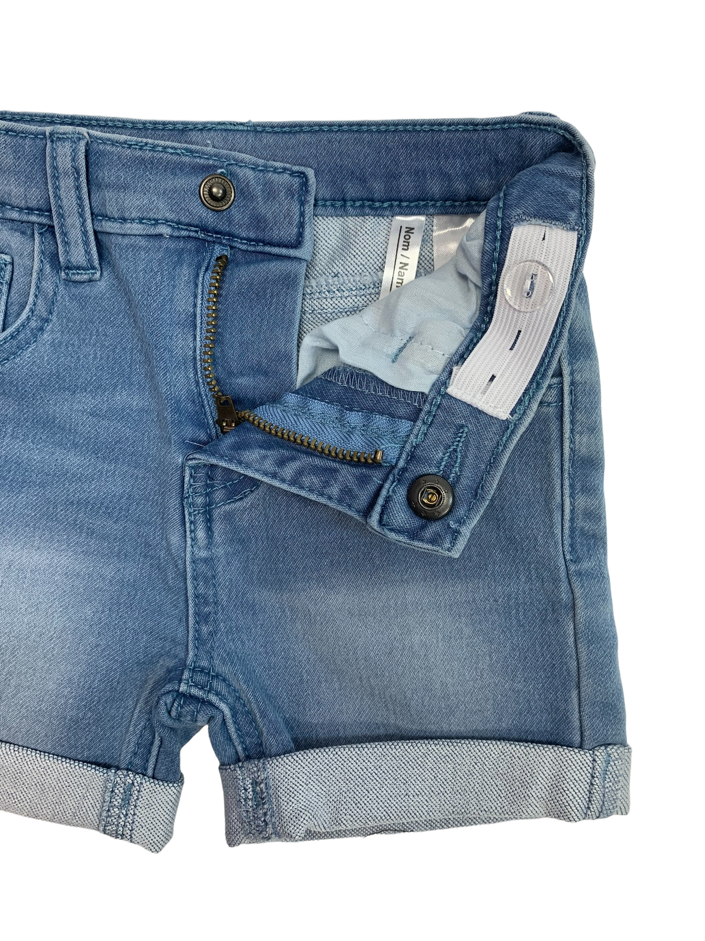 Blue denim shorts for baby boy 6 to 24 months