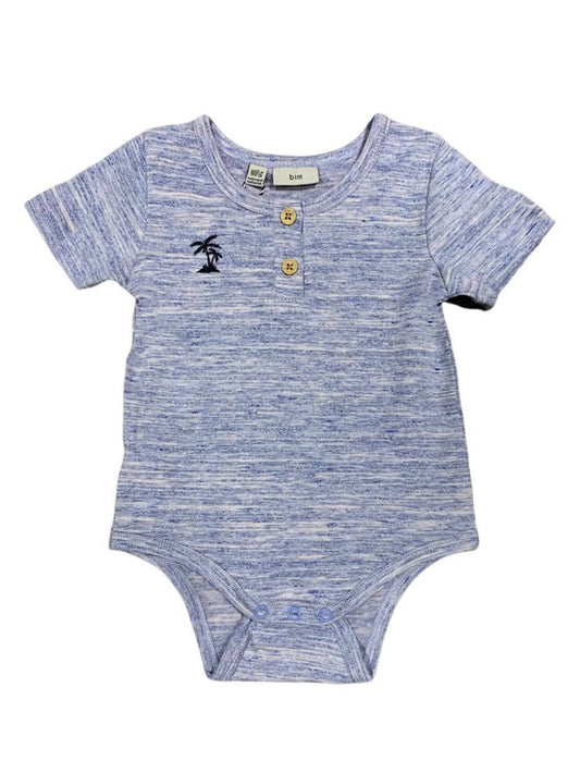 Blue MID bodysuit for boys 3 to 24 months