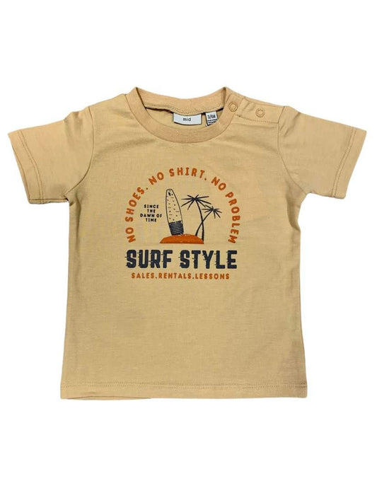 Gold MID t-shirt for boys 3 to 24 months