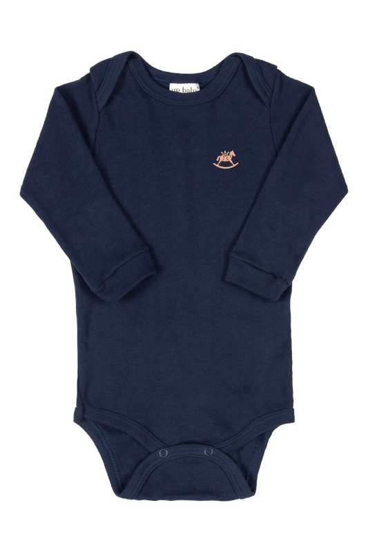 Navy Long-Sleeved Bodysuit up to 3 Years - upss21