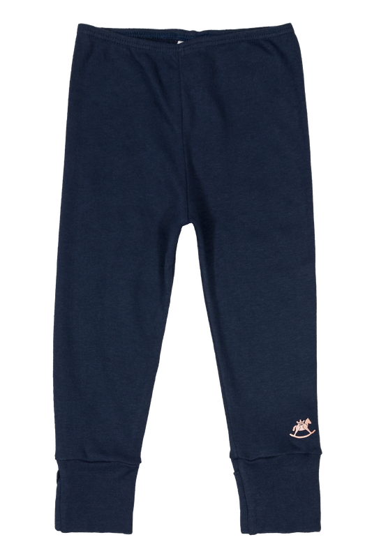 Pantalon pyjama en coton marine 0 à 3 ans