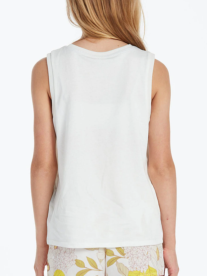 Volcom white sleeveless t-shirt for girls 7 to 16 years