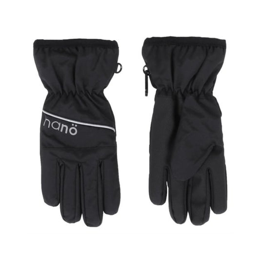 Nanö mid-season black unisex gloves 7 to 14 years