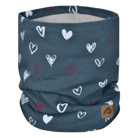 Perlimpinpin Cotton neck warmer lined with O/S heart fleece - PLFW21