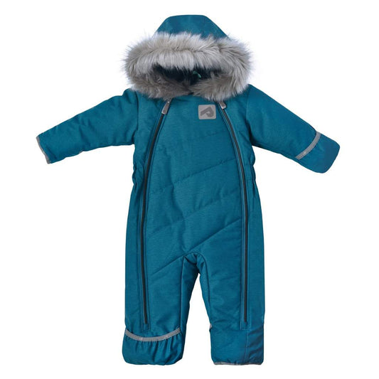 One-piece snowsuit, 12 to 24 months, teal texture PLFW21