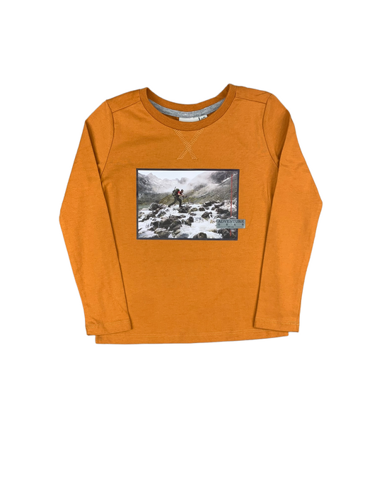 Yellow long-sleeved T-shirt MID for boys 2 to 7 years