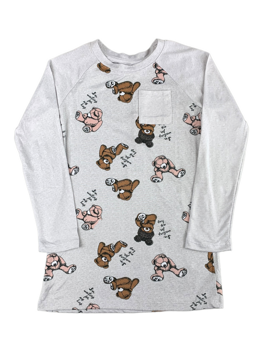 Gray nightgown with teddy bears Mandarine&Co for girls 2 to 7 years