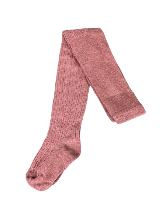 Pink braided tights MID for girls 2 to 7 years
