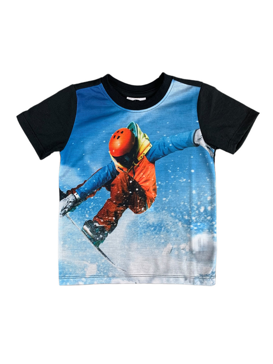 Black Snowboard T-Shirt Northcoast for Boys 2 to 7 Years