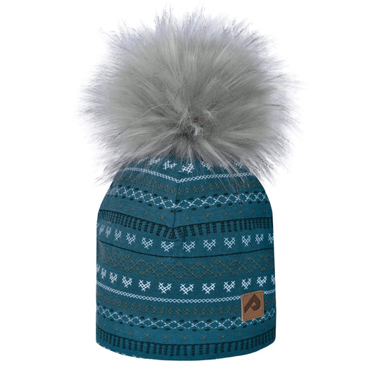 Winter beanie with pompom up to 6 years PLFW21