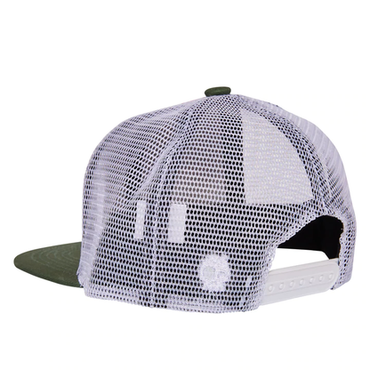 Green and white Headster unisex cap