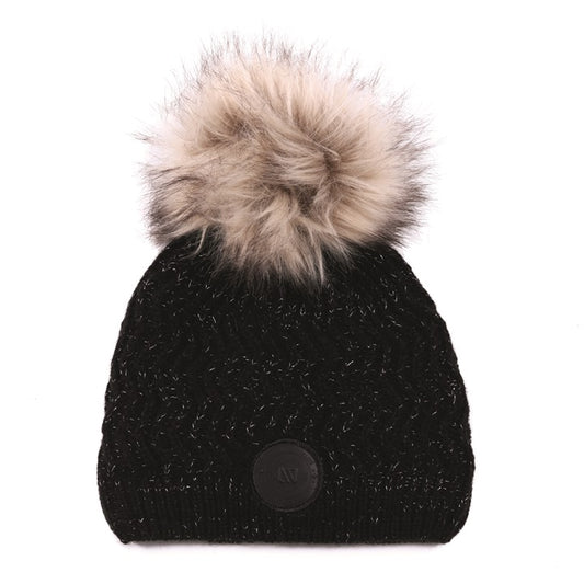 Nanö black winter beanie, 2 to 6 years FW-21