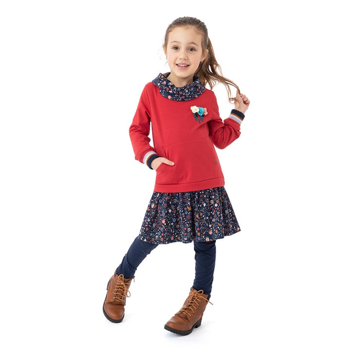 Nanö red dress for girls 2 to 12 years