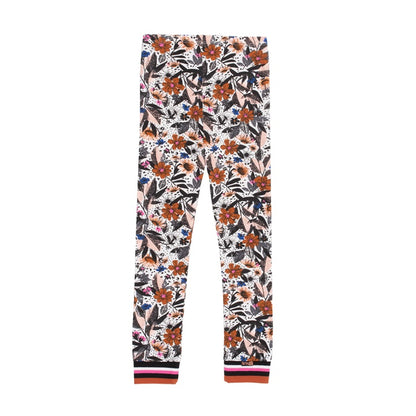 Nanö orange flower leggings for girls 2 to 10 years