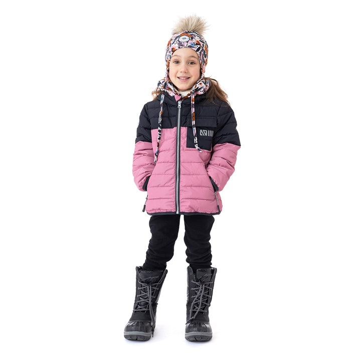 Nanö mid-season pink coat for baby girl