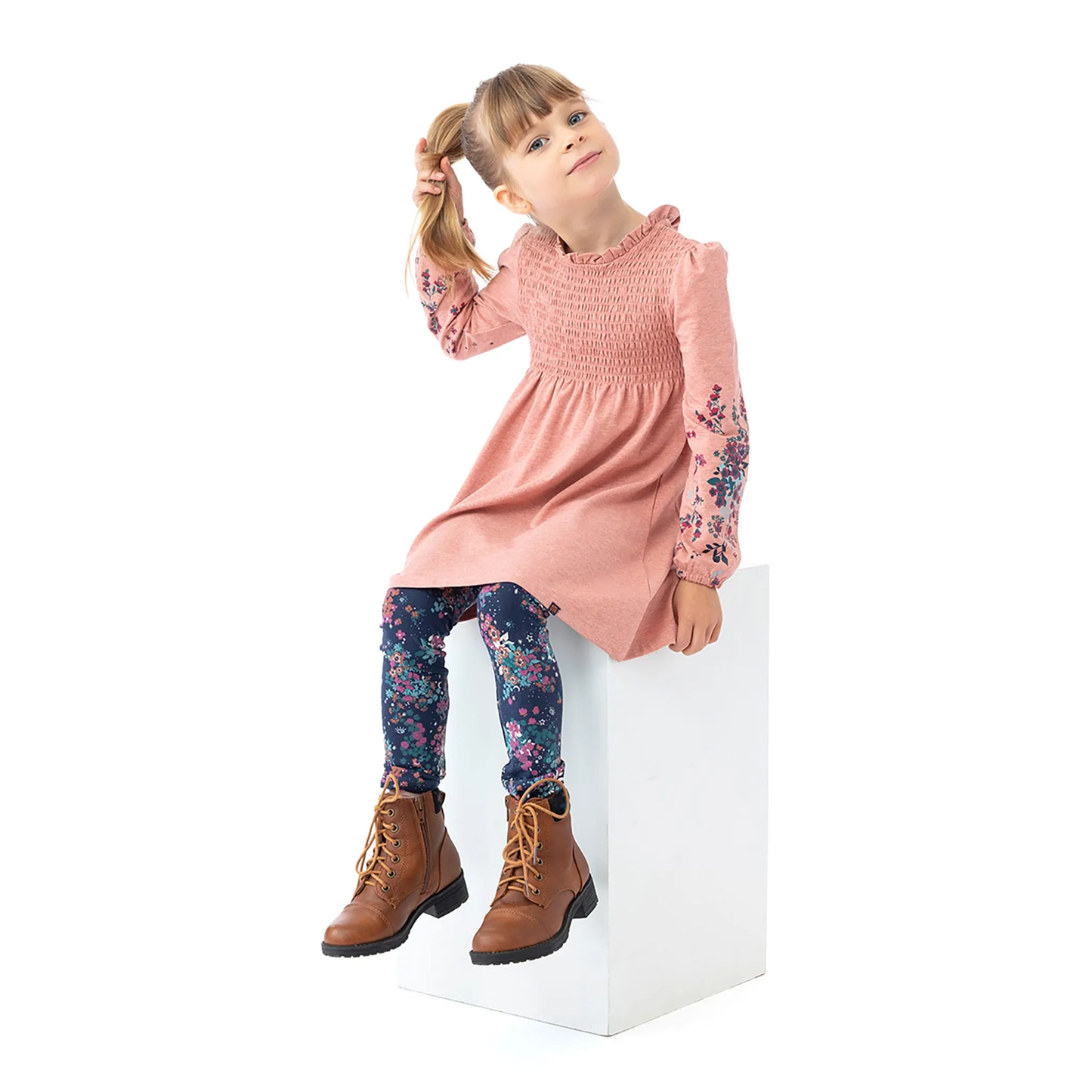 Nanö floral navy leggings for girls 2 to 12 years