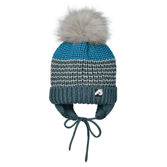 Winter beanie with blue ear covers 9 to 24 months PLFW21